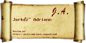 Jerkó Adrienn névjegykártya